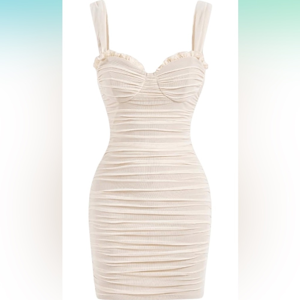 Women's Sleeveless Sweetheart Neck Ruched Bodycon Pencil Short Dress Sexy Mini